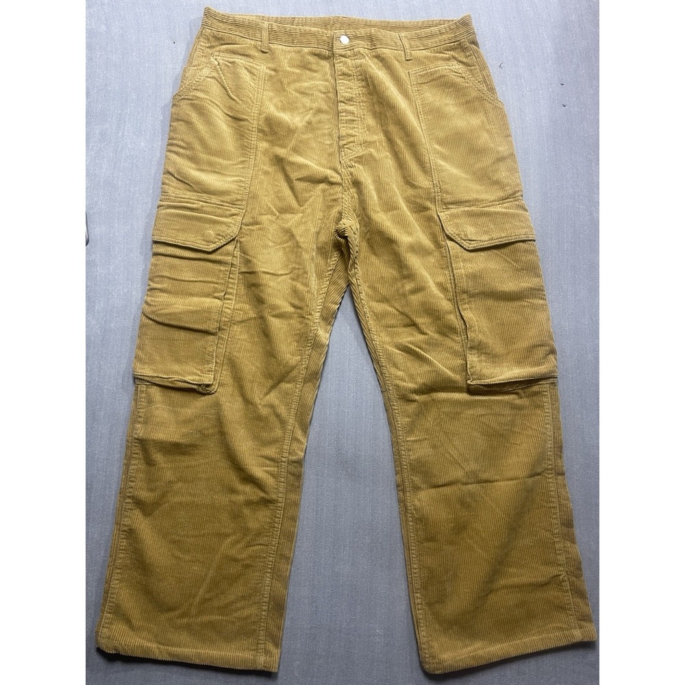 MNML Pants Mens Size 42 Corduroy Streetwear 5 Pocket Design Flared Leg